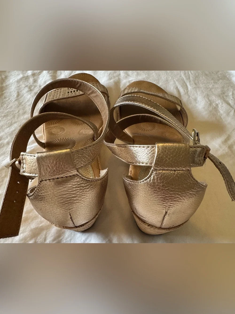 Montana Metallic Gold Strappy Studded Sandals for Women